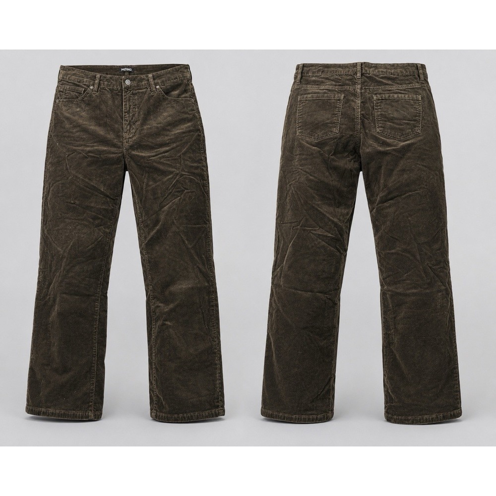 Buffalo David Bitton Pants Womens 14/34 Brown NYLA Straight Leg Stretch Corduroy